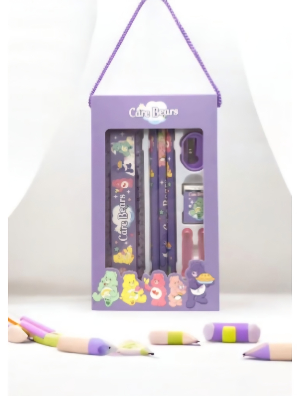Care Bears Purple Pencil & Stationery Gift Set - Lavender Theme